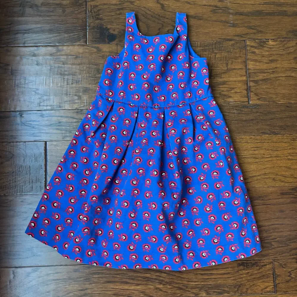 Janie and Jack Girl’s Poppy Print Dress Sz 3 Blue